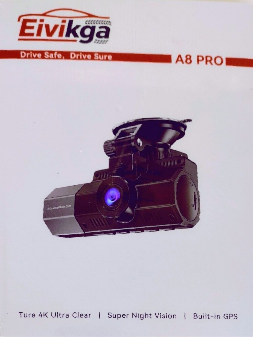 Eivikga A8 PRO Dash Cam - Black